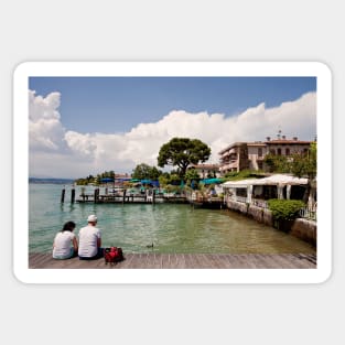 Relaxing in the afternoon sunshine in Sirmione Sticker